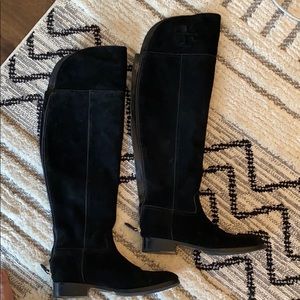 Tory Burch Black Over the Knee Boots